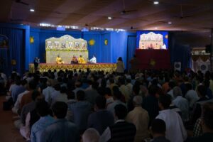 Bhajan session before the Inauguration ceremony.