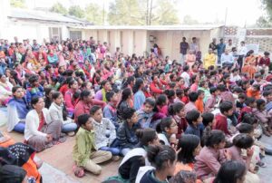 The audience enjoys the cultural programme.