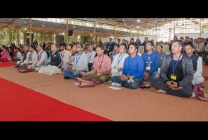 Section of the devotees attending the opening ceremony.