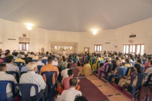 Group meditation, Bengaluru.