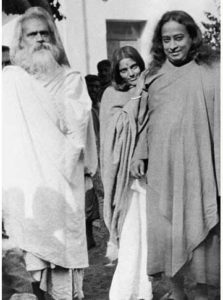 Ananda Moyi Ma, Bholanath and Yogananda in Calcutta.