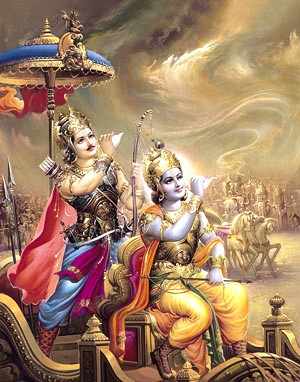 Krishna and Arjuna on chariot (Rath)