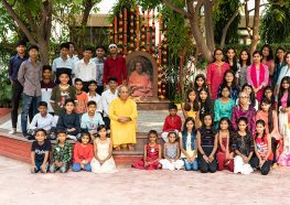 Brahmachari Adyananda with children.